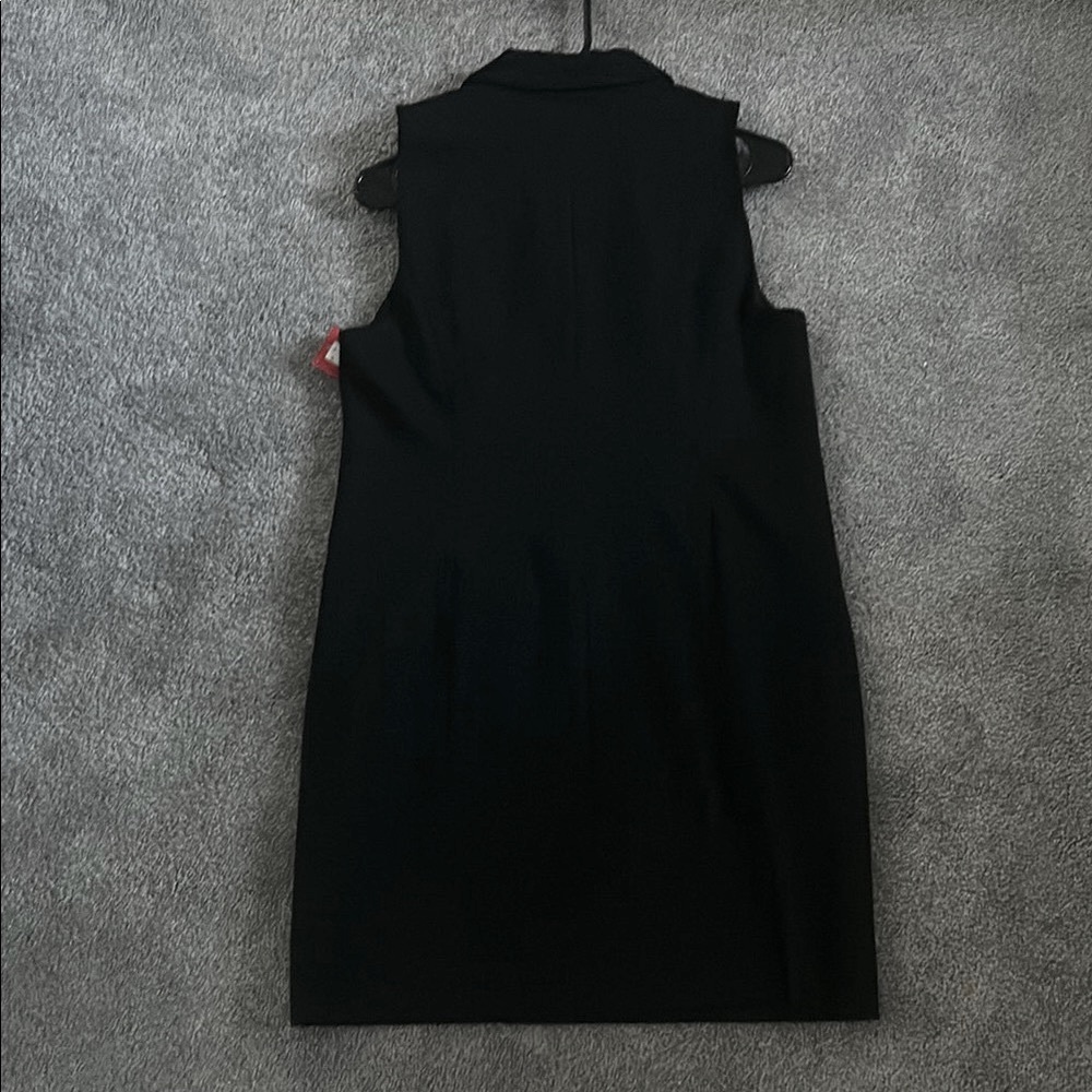 Size L Spanx Black Sleeveless Ponte Vest Blazer Dress - Picture 4 of 4